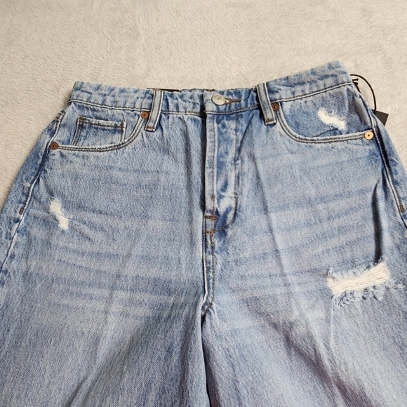 Blank NYC Jeans Womens 26 Destroyed Rib Cage Light Wash Straight Leg Denim - Picture 8 of 16